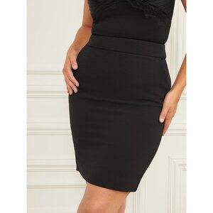 Marciano by Guess Crepe Woven Asha Pencil Skirt Business/Casual Black Sz 2 NWT